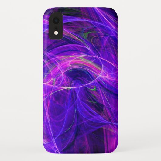 CRAZY FOTON Abstracte Paarse Blauwe Fractals Swirl Case-Mate iPhone Case (Achterkant)
