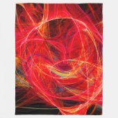 CRAZY FOTON Abstracte rode gele fractals, zwenken Fleece Deken (Voorkant)