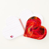 CRAZY FOTON Abstracte rode gele fractals, zwenken Notitieboek (Binnen)