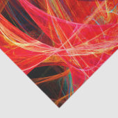 CRAZY FOTON Abstracte rode gele fractals, zwenken Tissuepapier (Detail)