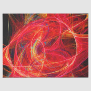 CRAZY FOTON Abstracte rode gele fractals, zwenken Tissuepapier