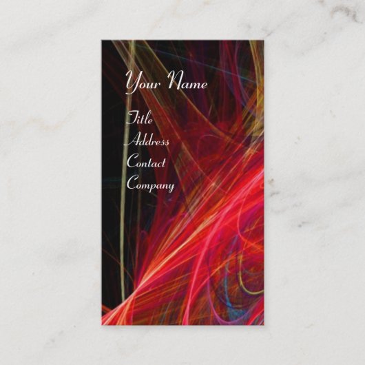 CRAZY FOTON MONOGRAM rood Visitekaartje (Voorkant)