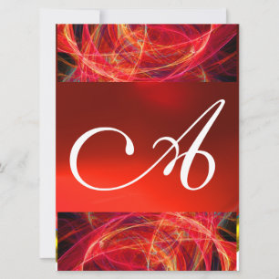 CRAZY FOTON MONOGRAM rood zwart roze Kaart