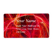 CRAZY FOTON monogram Vibrant zwart roze rood Etiket (Voorkant)