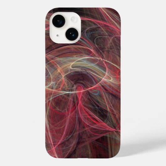 CRAZY FOTON Roze grijze fractale golven Case-Mate iPhone Case (Achterkant)