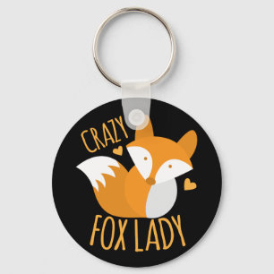 Crazy fox lady
 sleutelhanger