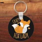 Crazy fox lady
 sleutelhanger (Voorkant)