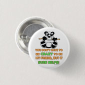 Crazy Friends Buttonnen Ronde Button 3,2 Cm (Voorkant /achterkant)