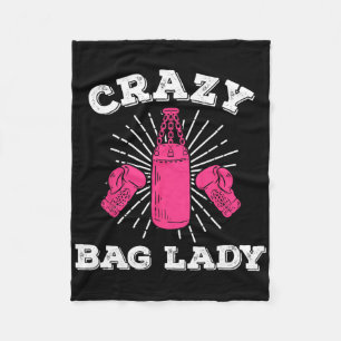 Crazy G Lady Kickboxer Grappig Kickboks T-shirt Fleece Deken