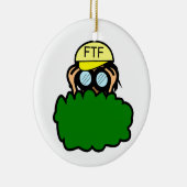 Crazy Geocacher Geocaching Ornament (Rechts)
