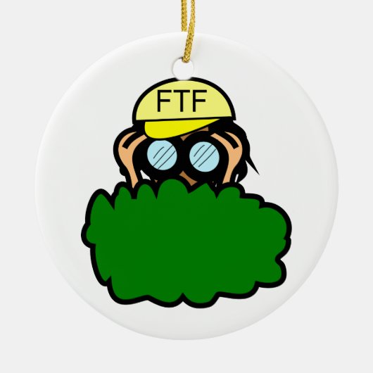 Crazy Geocacher Geocaching Ornament (Voorkant)