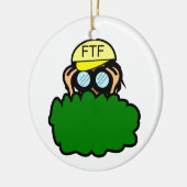Crazy Geocacher Geocaching Ornament (Links)