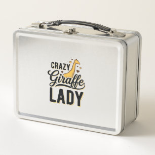 Crazy Giraffe Lady Vintage Gravure Shirt Ontwerp 