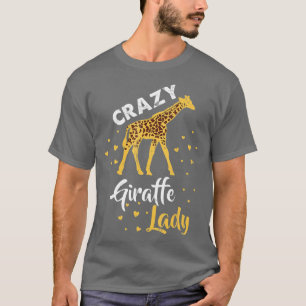 Crazy Giraffe Lady voor Afrikaanse dierenliefde T-shirt