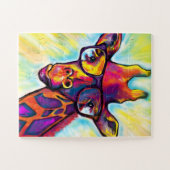 Crazy Giraffe Man Puzzle d'art (Horizontal)