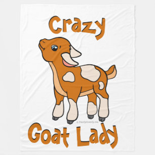 CRAZY GOAT LADY TotaalGoatally™ Fleece Deken
