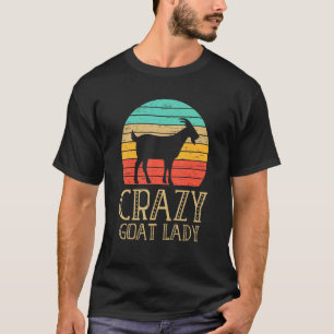 Crazy Goat Lady Veehouderij Kudde Boerderij T-shirt