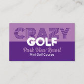 Crazy Golf Slogan, Mini Golfbaan Adverteren Visitekaartje (Voorkant)
