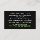 Crazy Golfer, Minigolfbaan Adverteren Visitekaartje (Achterkant)