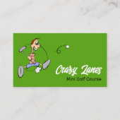 Crazy Golfer, Minigolfbaan Adverteren Visitekaartje (Voorkant)
