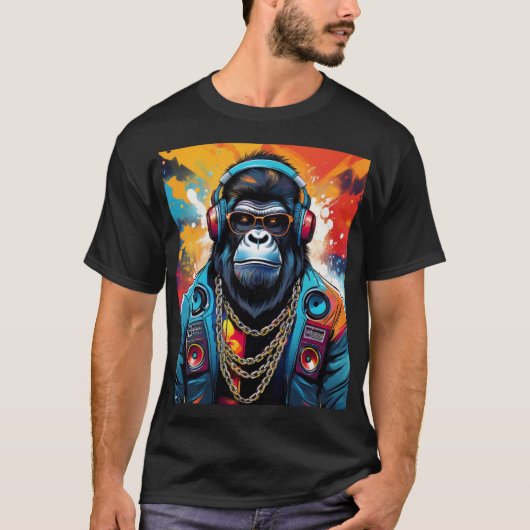 Crazy gorilla T-shirt ontwerp (Voorkant)