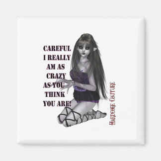Crazy Gothic Meisje Magneet