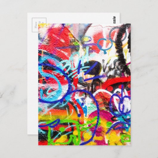 Crazy Graffiti Briefkaart (Voorkant / Achterkant)