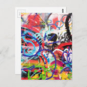 Crazy Graffiti Briefkaart (Voorkant / Achterkant)