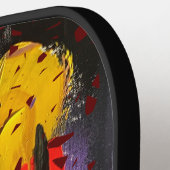 Crazy Graffiti Pollak op zoek Dark Red Pickleball Paddle (Links Detail)