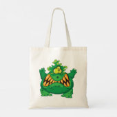Crazy Green Monster Tote Bag (Achterkant)