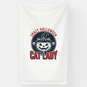 Crazy Halloween Kat Lady Vintage Heks Kat Shirt_1 Spandoek