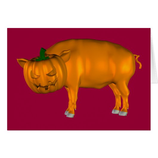 Crazy Halloween Pig (Voorkant Horizontaal)
