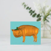 Crazy Halloween Pig Briefkaart (Staand voorkant)