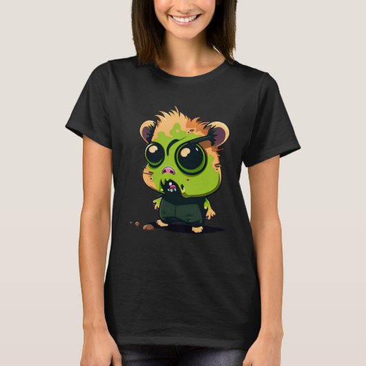Crazy Hamster Zombie T-shirt (Voorkant)
