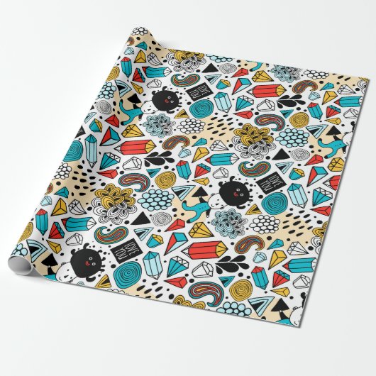 Crazy head cadeaupapier (Uitgerold)