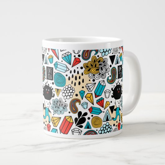 Crazy head extra grote beker (Voorkant rechts)