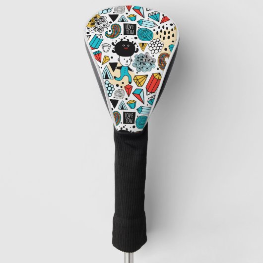 Crazy head golfheadcover (Voorkant)