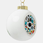 Crazy head keramische bal ornament (Links)