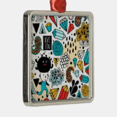 Crazy head metalen ornament (Rechts)