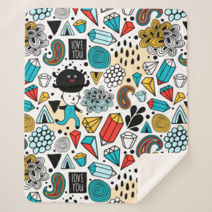 Crazy head sherpa deken