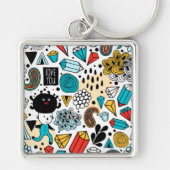 Crazy head sleutelhanger (Voorkant)