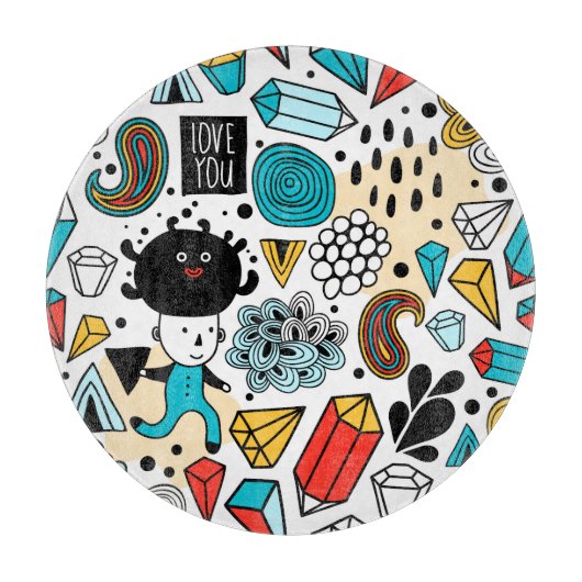 Crazy head snijplank (Voorkant)