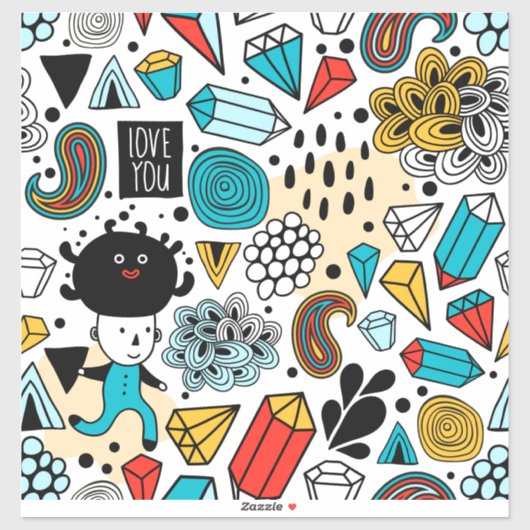 Crazy head sticker (Vel)