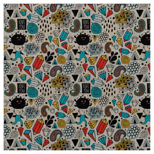 Crazy head stof (Swatch)