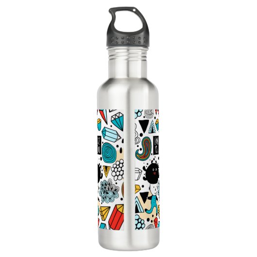 Crazy head waterfles (Achterkant)