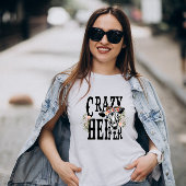 Crazy Heifer - Bloemen Koe T-shirt
