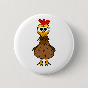 Crazy Hen Ronde Button 5,7 Cm