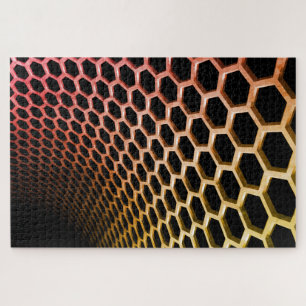 Crazy Hexagon Motif Jigsaw Puzzle