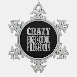 Crazy High School Freshman beroemd gemaakt door Si Tin Sneeuwvlok Ornament