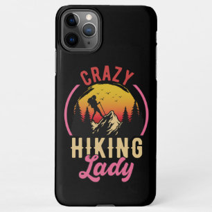 Crazy Hiking Lady, Vrouw houdt van mountain Hiking iPhone 11Pro Max Hoesje
